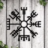 Nordic Wall Decor Led Lights, Viking Metal Wall Decor, Vegvisir Symbol, Nordic Art, Runes Wall Art, Nordic Metal Sign, Icelandic Wall Art, Viking Decor