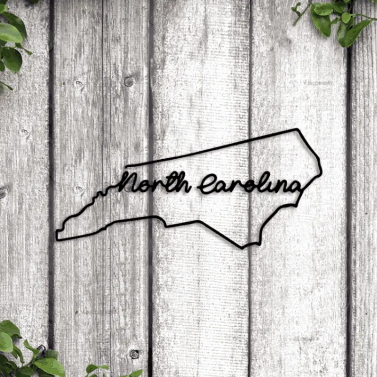 North Carolina Sign Led Lights, North Carolina Metal Sign, North Carolina Wall Art, Nc Metal Wall Art, North Carolina Wall Art Decor, Carolina Gift
