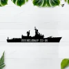 Uss Belknap Cg-26 Metal Wall Art, Custom Us Navy Ships Metal Sign, Metal Veteran Decor, Navy Gift, Decor Decoration