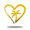 Palm Tree Heart Monogram Cut Metal, Metal Art Wall Decor, Cut Wall Hanging, Home Decoration, Home Gift