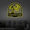 Personalized Archery Sport Monogram Metal Sign Art With Led Lights, Custom Archery Sport Metal Sign Hobbie Gifts Sport Gift Birthday Gift