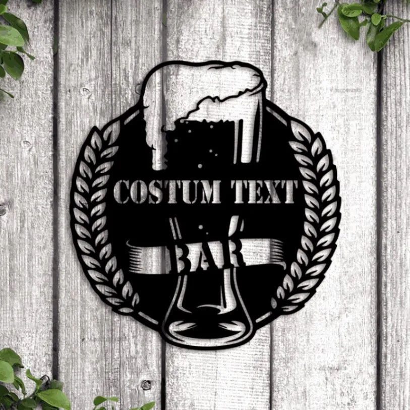 Personalized Bar Sign Led Lights, Home Bar Wall Decor, Custom Bar Sign, Home Bar Wall Decor, Personalized Home Bar Sign, Beer Glass Sign, Home Bar Gift
