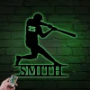 Personalized Baseball Name Metal Wall With Led Lights, Baseball Player, Baseball Jersey Wall Art, Boys Room Sign, Gift For Him, Gift For Baseball Fan