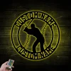 Personalized Baseball Sign With Led Lights, Custom Baseball Metal Sign, Baseball Name Sign, Baseball Gift, Gift For Baseball Players