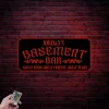 Personalized Basement Bar Sign With Led Lights, Custom Bar Sign Vintage Basement Bar Sign