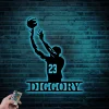 Personalized Basketball Sign Led Lights, Metal Basketball Wall Art, Custom Name Basketball Sign, Basketball Player Wall Decor Boys Room Basketball Gift