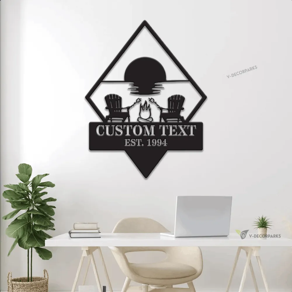 Personalized Beach House Metal Wall With Led Lights, Palm Tree Oasis Sign, Cabin Decor, Man Cave, Beach Sign, Oasis Metal Wall Art, Housewarming Gift