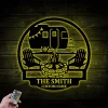 Personalized Camper Trailer Metal Sign With Led Lights, Camping Sign, Happy Camper Sign, Camping Signs, Camping Gifts For Men, Camper Decor