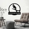 Personalized Cardinals Birds Monogram Metal Sign Art With Led Lights, Custom Cardinals Birds Metal Sign Cardinals Birds Sign Decoration