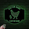 Personalized Chicken Coop Signs With Led Lights, Metal Chicken Coop Sign, Chicken Farm Signs, Fluffy Butt Hut Chicken, Farm Fresh Butt Nuggets