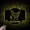 Personalized Chicken Coop Signs With Led Lights, Metal Chicken Coop Sign, Chicken Farm Signs, Fluffy Butt Hut Chicken, Farm Fresh Butt Nuggets