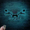 Personalized Chopper Sign With Led Lights, Metal Motorcycle Wall Decor, Biker Gift, Biker Metal Wall Decor, Chopper Art, Custom Motorcycle Sign