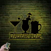 Personalized Cocktail Metal Bar Sign With Led Lights, Cocktails Sign Bar Sign Bar Wall Decor Custom Bar Signs Basement Bar Sign Bar Cart Sign