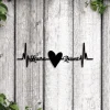 Personalized Couple Names With Heart Led Lights, Valentine's Day Gift Couples Heartbeat Metal Wall Sign Home Decor Wedding, Anniversary Gift