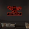 Personalized Cow Sign With Led Lights, Custom Cow Metal Sign, Cow Door Hanger, Farm Animal Sign, Farmhouse Decor, Rustic Welcome Sign