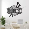 Personalized Crochet Knitting Metal Sign Led Lights, Custom Name Crochet Metal Wall Art, Yarn Gifts For Her, Nana, Grandma, Mother Gift