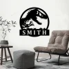 Personalized Dinosaur Name Metal Sign With Led Lights, Dinosaur Metal Wall Art, Custom Dinosaur Sign, Dinosaur Gift, Birthday Christmas Gift