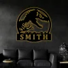 Personalized Dinosaur Name Metal Sign With Led Lights, Dinosaur Metal Wall Art, Custom Dinosaur Sign, Dinosaur Gift, Birthday Christmas Gift