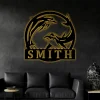 Personalized Dolphin Sign With Led Lights, Custom Metal Dolphin Art, Dolphin Monogram Sign, Dolphin Decor, Beach Decor, Dolphin Gift