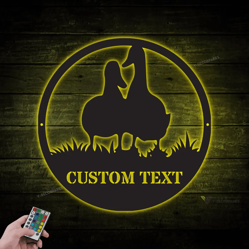 Personalized Duck Quack House Metal Sign Led Lights, Gift For Farmer, Duck Farm Metal Wall Art Decor, Quack Shack,lake Farmhouse Decor Cabin