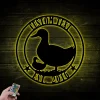 Personalized Duck Sign With Led Lights, Duck Decor, Duck House Wall Decor, Farm Sign, Funny Duck Sign, Outdoor Sign Farm Life Gift For Farmer