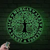 Personalized Family Tree Metal Sign With Led Lights, Metal Wall Art With Custom Names For Decor, Mother's Day, Birthday Gift For Mom, Mum