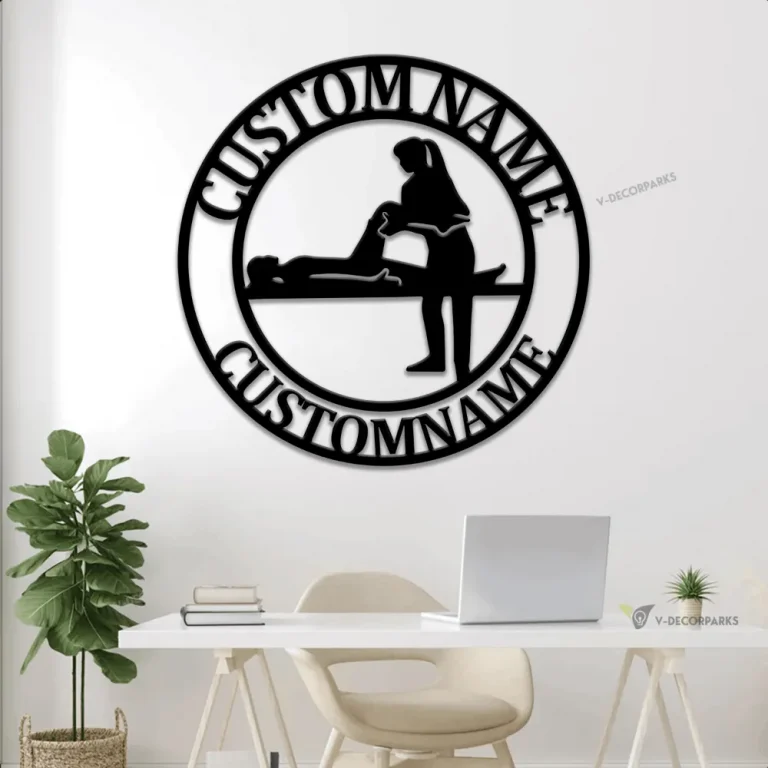 Personalized Female Physical Therapist Metal Sign Led Lights, Therapy Office Decor, Occupational Therapy Gift,hospital Worker, Therapy Clinic Decor
