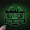 Personalized Fire Pit Metal Sign With Led Lights, Custom Camping Name Metal Wall Art For Campsite Decor, Happy Campers Sign, Camper Gift