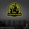 Personalized Fireman Firefighter Metal Sign Art With Led Lights, Custom Fireman Firefighter Monogram Metal Sign, Fireman Firefighter Gifts, Job Gift