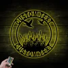 Personalized Flying Mallard Duck Metal Sign With Led Lights, Flying Mallard Duck And Reeds Background, Duck Metal Sign, Mallard Duck Hunter Gift