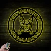 Personalized French Bulldog Metal Sign With Led Ligths, French Bulldog Name Sign, Dog Name Decor, Dog Lover Gifts, French Bulldog Sign