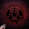 Personalized Gamer Name Sign With Led Lights, Gamer Kids Room Sign Controller Metal Sign Custom Game Room Metal Wall Art Gamer Sign Video Game