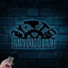 Personalized Garage Sign, Garage Metal Sign With Led Lights, Repair Tools, Mechanic Gift, Fathers Day Gift, Gift For Dad, Garage Decor