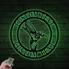 Personalized Garden Metal Sign With Solar Led Lights, Welcome To Garden, Outdoor Decor, Backyard Decor, Hummingbird Sign, Gift For Grandma