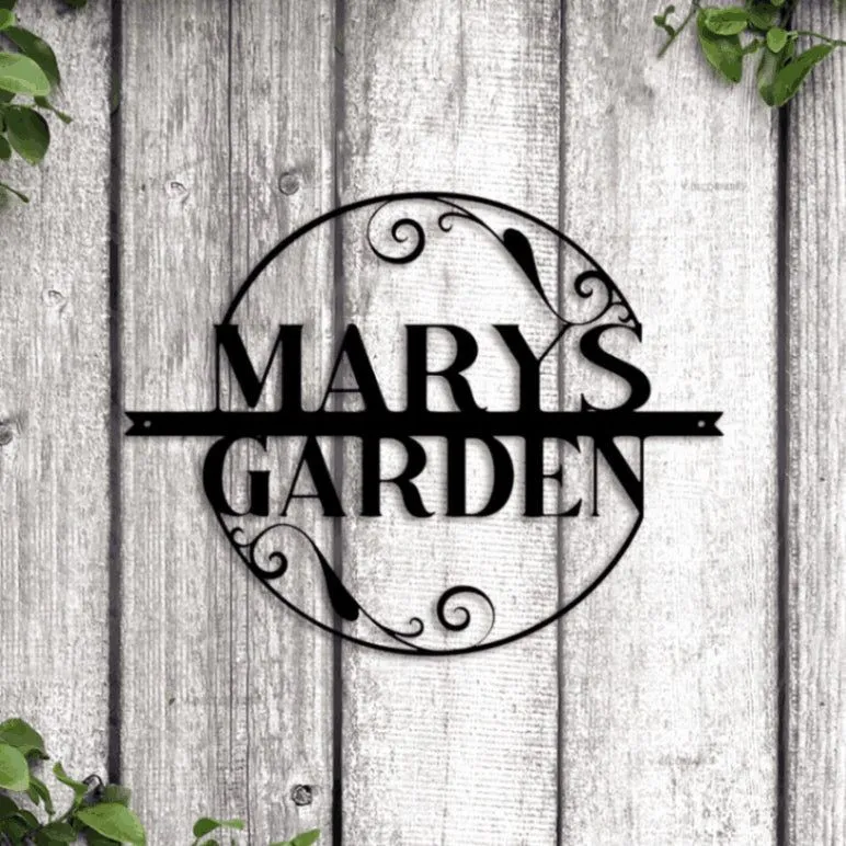 Personalized Garden Sign With Led Lights, Garden Metal Art, Outdoor Metal Art, Garden Wall Art, Custom Garden Sign, Garden Decoration, Gardening Gifts