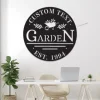 Personalized Garden Sign With Led Lights, Custom Metal Garden Signs, Metal Gardening Gift, Garden Gift For Mom, Grandma's Garden, Grandpa's Garden