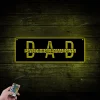 Personalized Gift For Dad, Personalized Led Lights Monogram Gift, Dad Metal Sign, Custom Gift For Dad, Fathers Day Gift, Sign For Dad, Custom Dad Gift