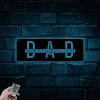 Personalized Gift For Dad, Personalized Led Lights Monogram Gift, Dad Metal Sign, Custom Gift For Dad, Fathers Day Gift, Sign For Dad, Custom Dad Gift