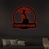 Personalized Goat Farm Monogram Metal Sign Art With Led Lights, Custom Goat Farmer Metal Sign, Farmer Lover Sign Decoration For Living Room