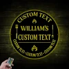 Personalized Grill & Chill Metal Sign With Led Lights, Outdoor Signs For Grill Areas, Outdoor Kitchen Sign, Backyard Bar Decor, Barbeque Sign