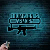 Personalized Ar-15 Rifle Signs With Led Lights, Armory Decor, Gun Metal Sign, Gun Metal Decor, Gun Armory Owner Gift, Gun Decor