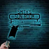 Personalized Gun Signs With Led Lights, Gun Room Sign Gun Lovers Gift Gun Room Decor Gifts For Gun Lovers