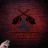 Personalized Handgun Metal Sign With Led Lights, Metal Gun Wall Art Gun Gifts Funny Gun Gifts Gun Decor Gun Room Decor Gun Lovers Gift