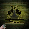 Personalized Handgun Metal Sign With Led Lights, Metal Gun Wall Art Gun Gifts Funny Gun Gifts Gun Decor Gun Room Decor Gun Lovers Gift