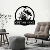 Personalized Herons Bird Monogram Metal Sign Art With Led Lights, Custom Herons Bird Metal Sign, Herons Bird Sign Decoration For Living Room