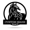 Personalized Horse Ranch Sign, Cut Metal Sign, Metal Wall Art, Metal House Sign