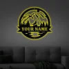 Personalized Howling Wolf Metal Ranch Sign Outdoor With Led Lights, Weatherproof Sign, Farm Sign, Custom Metal Sign, Wolf Decor, Howling Wolf Sign