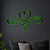 Personalized Infinity Heart Metal Sign With Led Lights, Infinity Sign, Custom Family Sign, Metal Infinity Symbol, Wedding Gifts