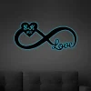 Personalized Infinity Heart Metal Wall Art With Lights, Custom Infinity Sign, Valentine Gift, Couple Name Sign, Anniversary Sign