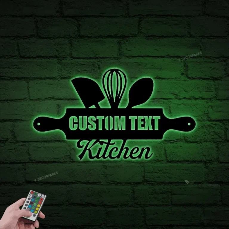 Personalized Kitchen Custom Name Cooking Tools With Led Lights, Chef Decoration For Living Room, Gift For Mom, Mother's Day Gift